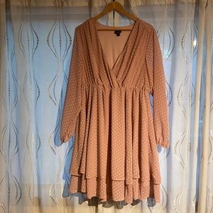 Blush Swiss Dot Torrid Dress